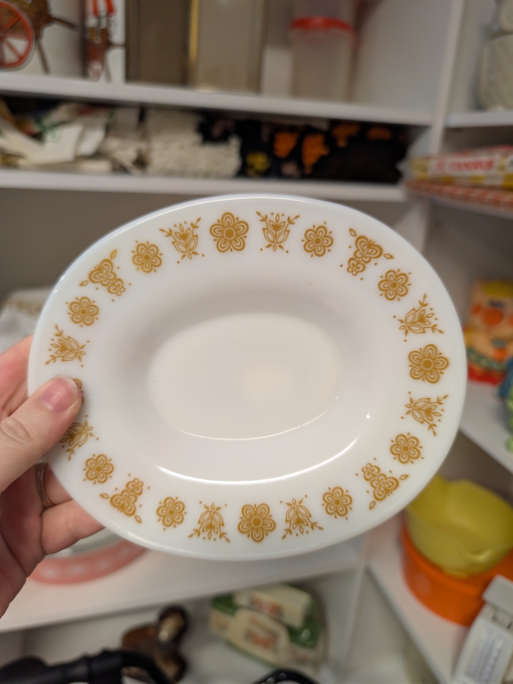 Pyrex Butterfly Gold Gravy Boat Replacement Saucer